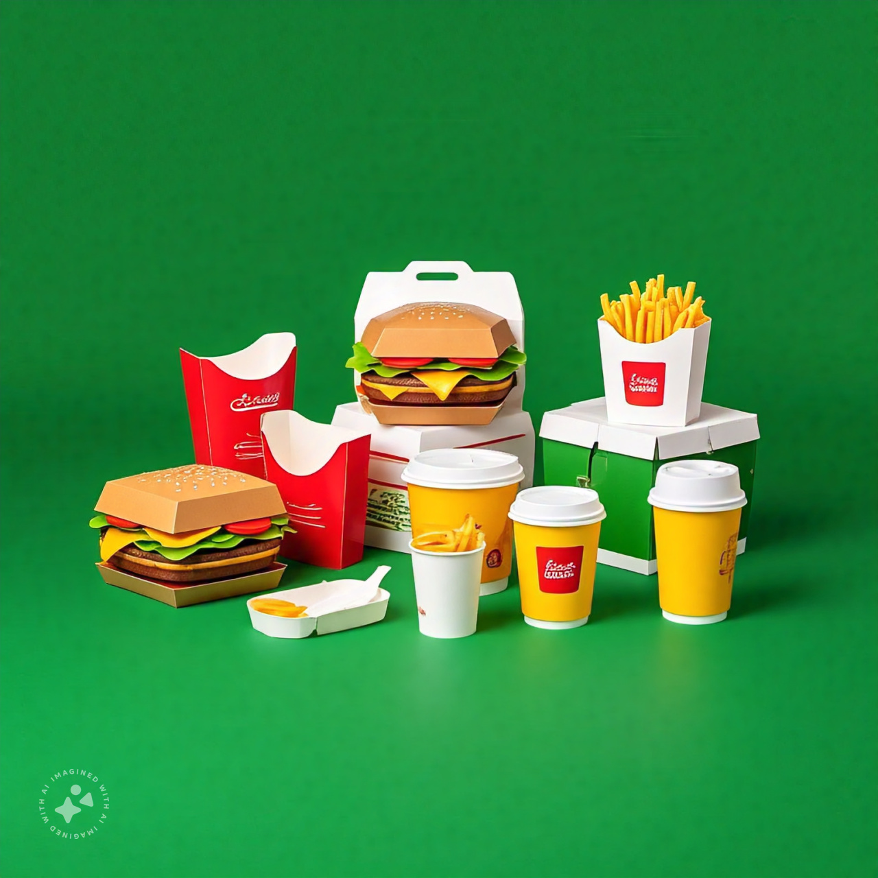 Fast Food, Take Away And Food